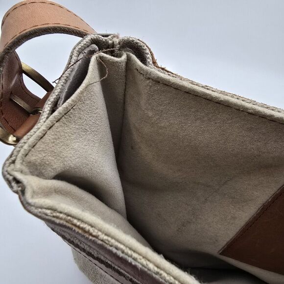 Messenger Bag Brown Linen Leather Legal Breifcase Toggle Shoulder Kender Gear - Picture 9 of 16